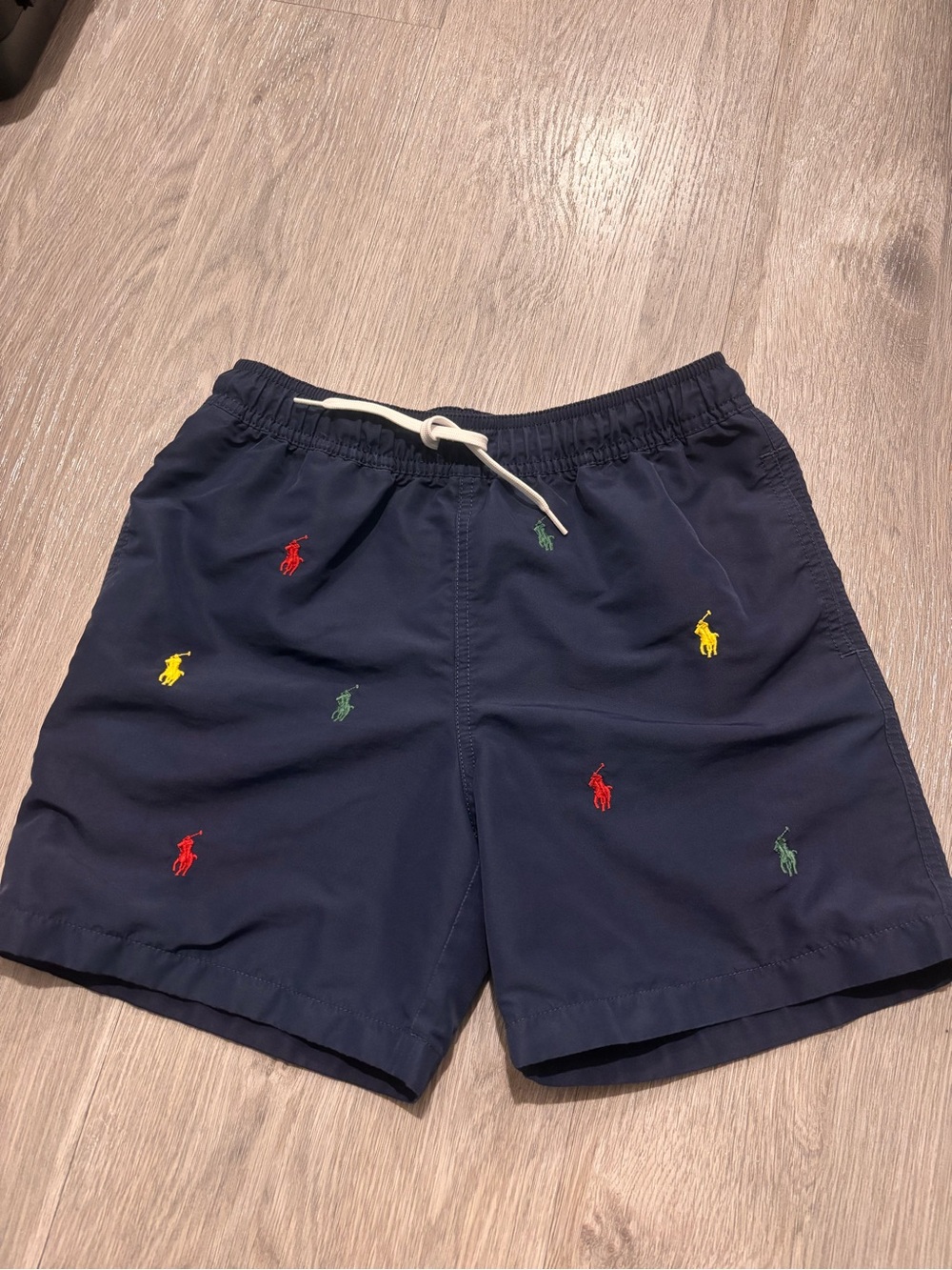POLO Ralph Lauren Kids Boys Blue Swim Shorts with multicolored logo size 10-12